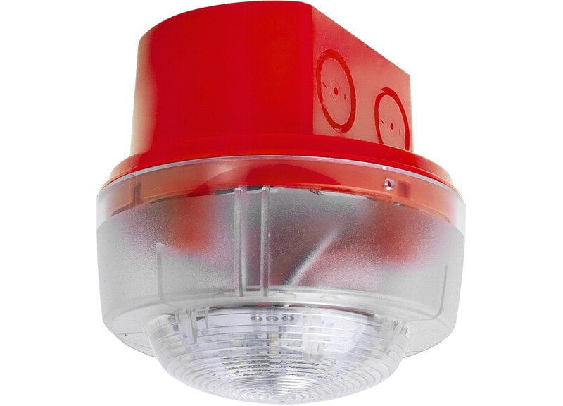 Optical alarm signaling device, red flash ESSER by Honeywell