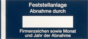 796094 | Aufkleber Feststellanlage für Errichter