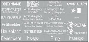 704911 | Front foil with universal text for large MCP ABS, white lettering